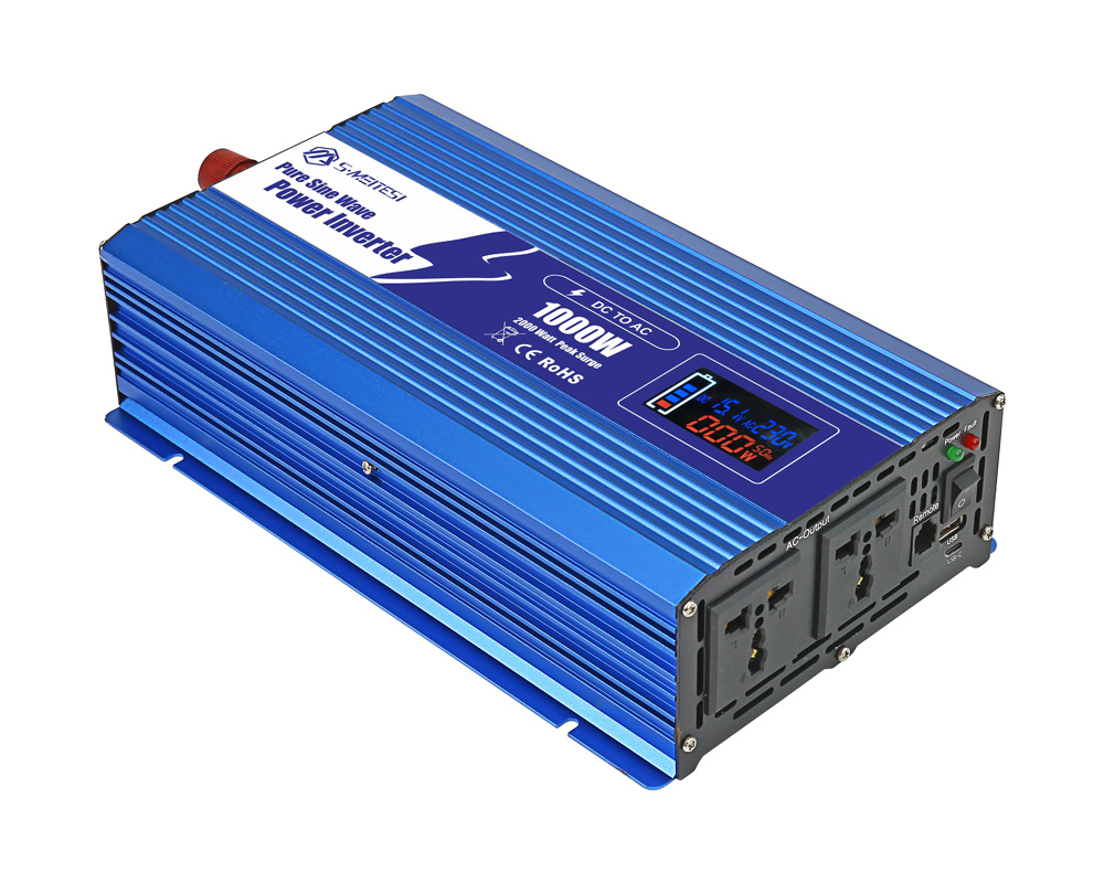 LSP1000-1000W 应急/车载/家居/户外纯正弦波逆变器，多功能智能数显逆变器