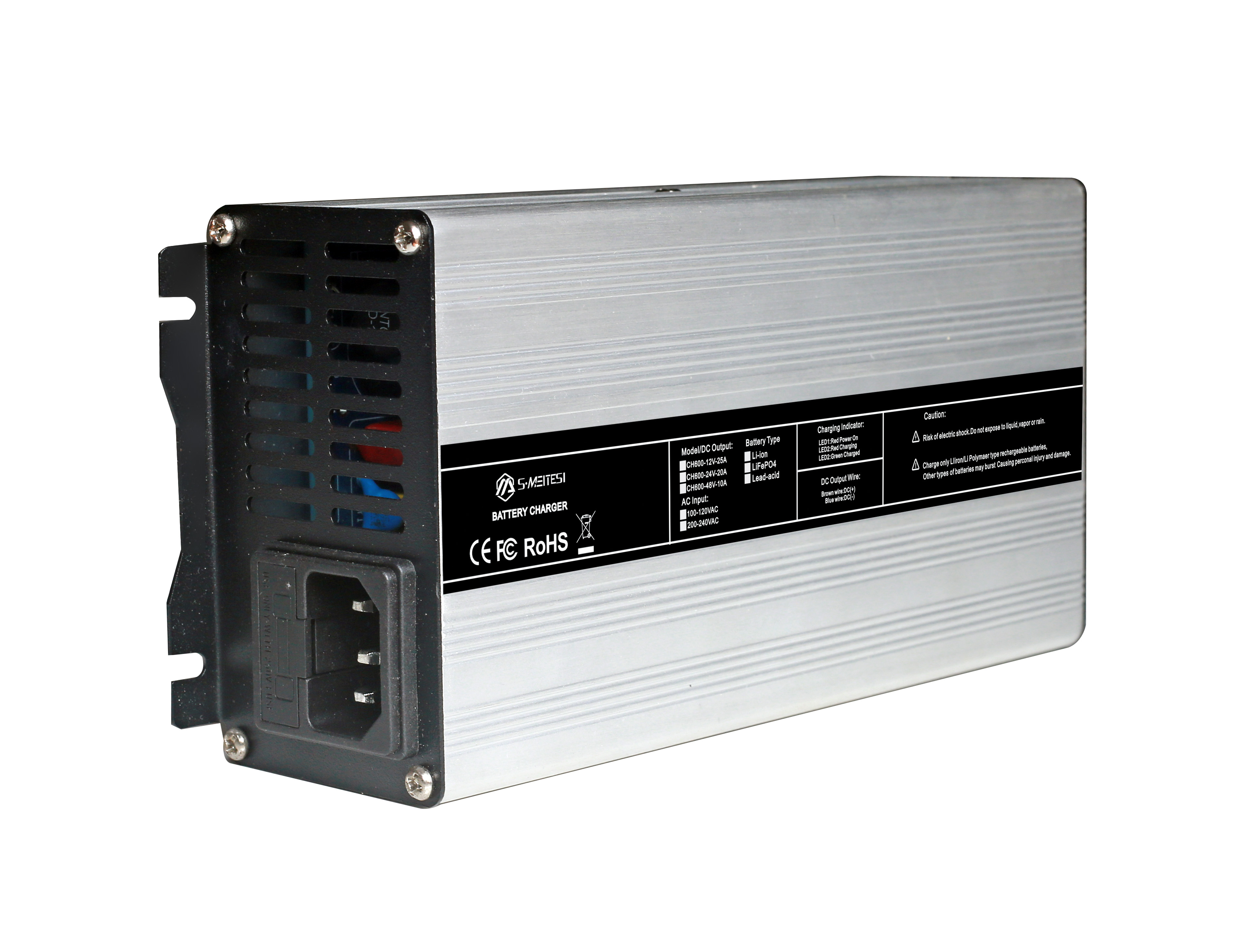 CH600 Versatile Charging Solution: 12V 25A/24V 20A/48V 10A, Fully Customizable Input & Output Ports