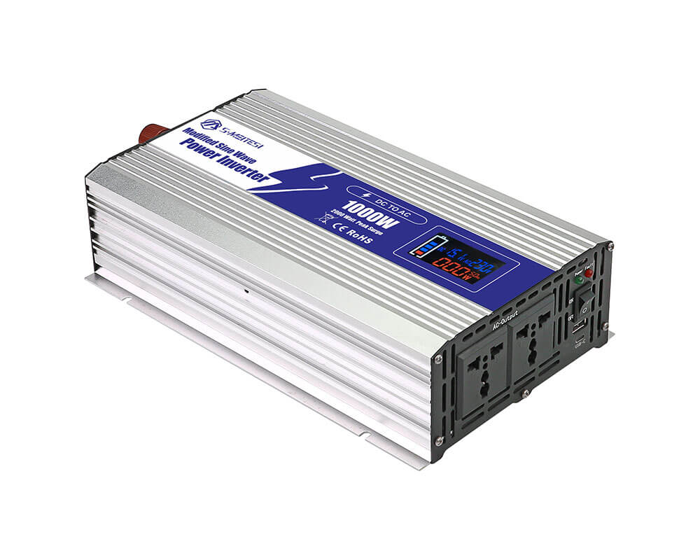 LNP1000-1000W Intelligent LCD Modified Sine Wave DC 12V 24V 48V To AC 110v 220V Power Inverter