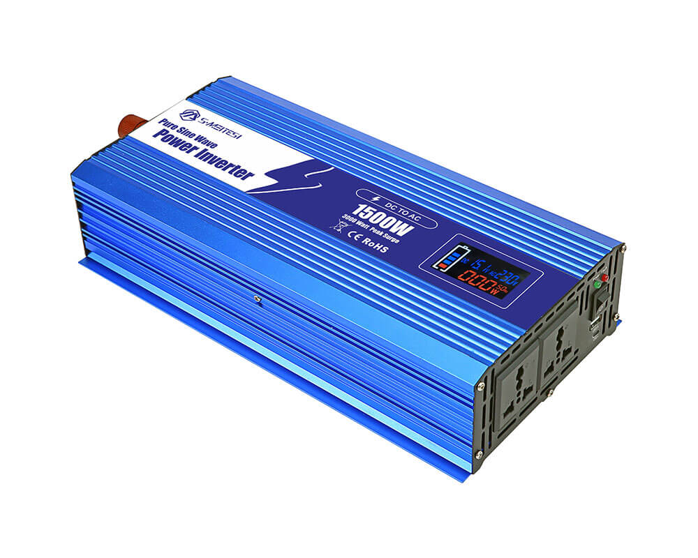 LSP1500-1500W Intelligent LCD Pure Sine Wave DC 12V 24V To AC 110v 220V Power Inverter