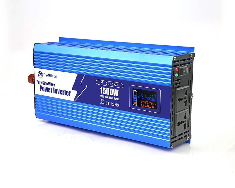 LSP1500-1500W Intelligent LCD Pure Sine Wave DC 12V 24V To AC 110v 220V Power Inverter