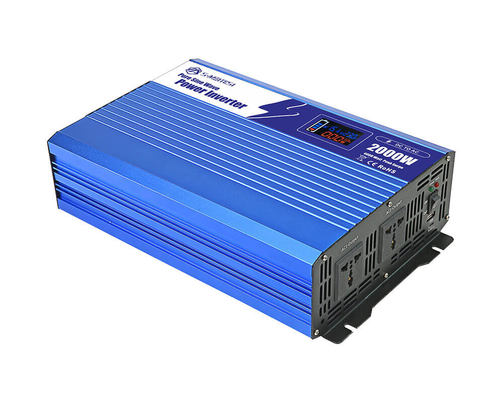 LSP2000-2000W Intelligent LCD Pure Sine Wave DC 12V 24V To AC 110v 220V Power Inverter