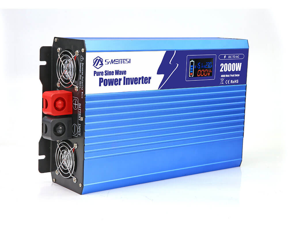 LSP2000-2000W Intelligent LCD Pure Sine Wave DC 12V 24V 48V To AC 110v 220V Power Inverter